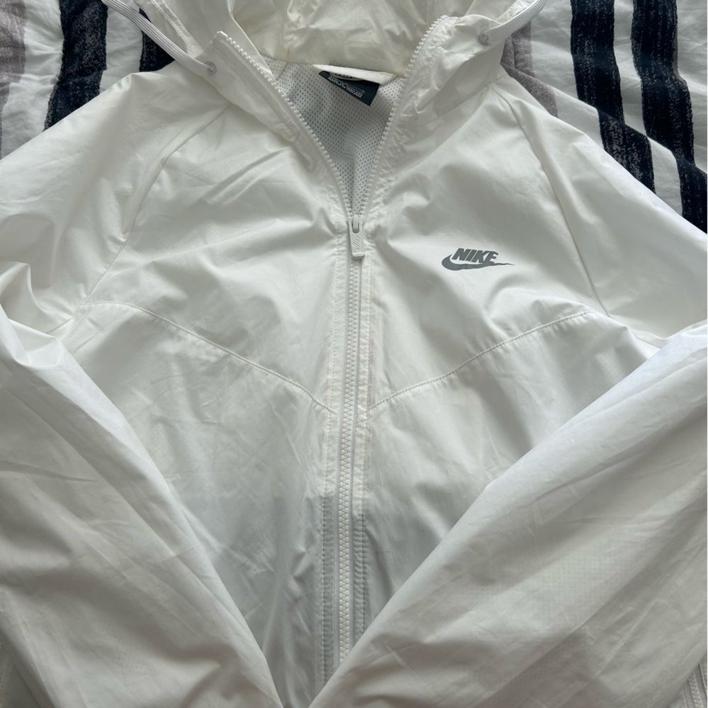Nike White Windbreaker